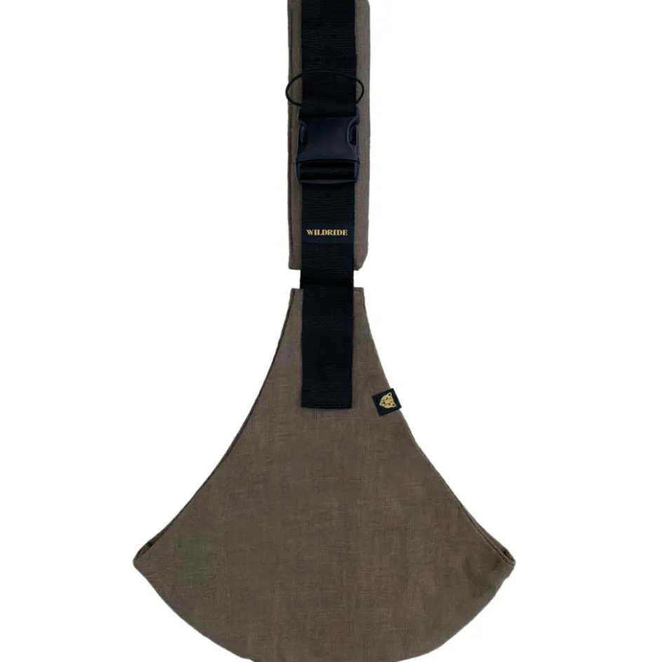 Porte bébé enfant en lin Brown|Wildride Clearance