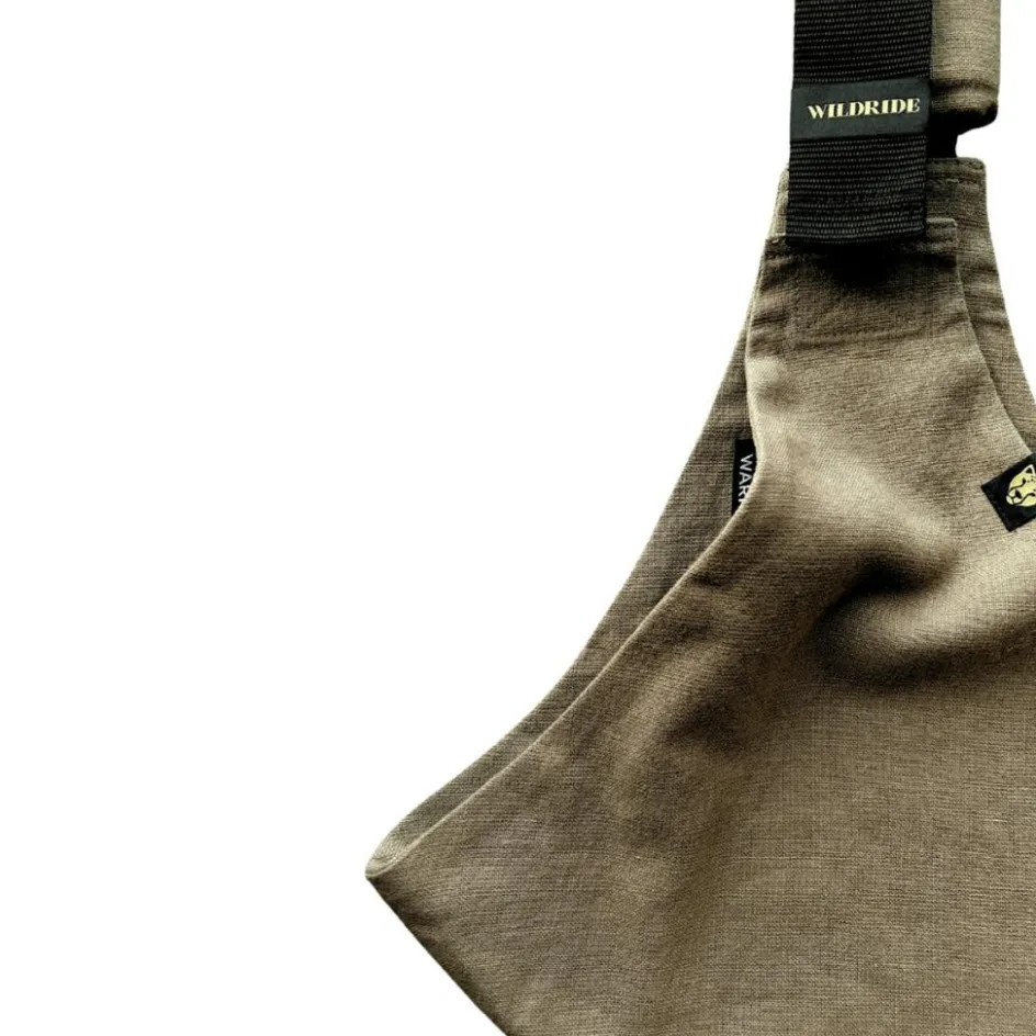 Porte bébé enfant en lin Camel|Wildride Outlet