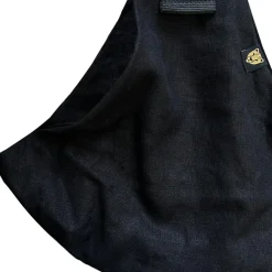 Porte bébé enfant en lin Noir|Wildride Outlet