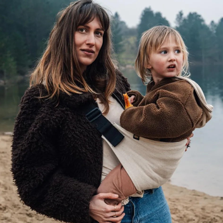 Porte bébé enfant en lin Sand|Wildride New