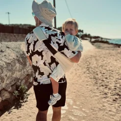 Porte bébé enfant en lin Sand|Wildride New