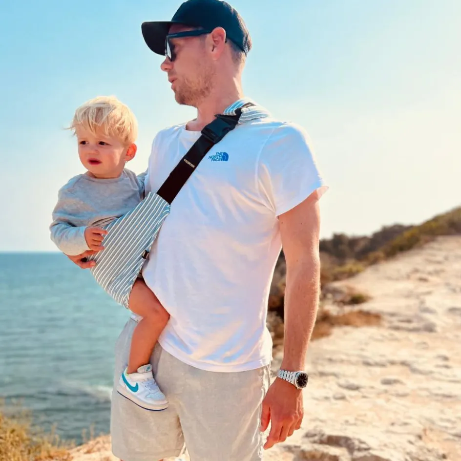 Porte bébé enfant Light Denim Stripe|Wildride Sale