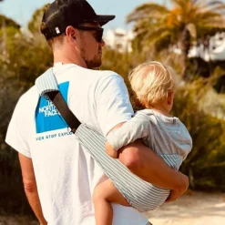 Porte bébé enfant Light Denim Stripe|Wildride Sale