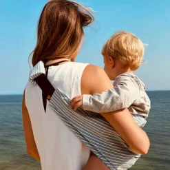 Porte bébé enfant Light Denim Stripe|Wildride Sale