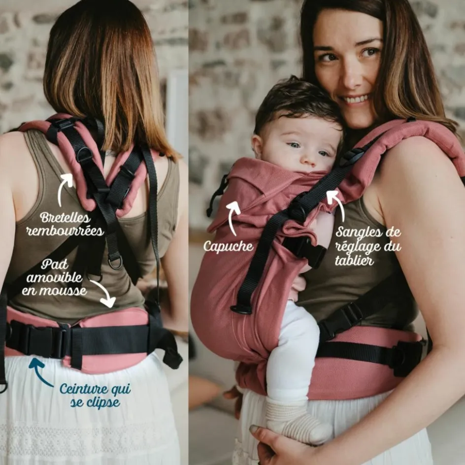 Hot NéoBulle Porte bébé Néo+ Acajou préformé by V2