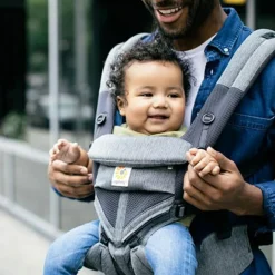 Discount Ergobaby Porte bébé Omni 360 Cool Air Mesh gris chiné