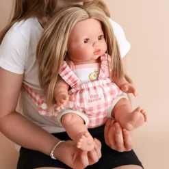 New Tiny Harlow Porte bébé pour poupée Vichy Rose