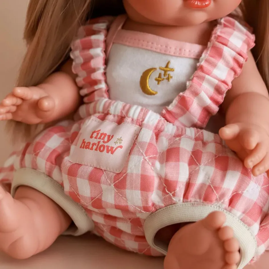 New Tiny Harlow Porte bébé pour poupée Vichy Rose
