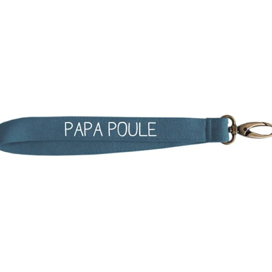 Porte clés court bleu pétrole (personnalisable)|Les Griottes Discount