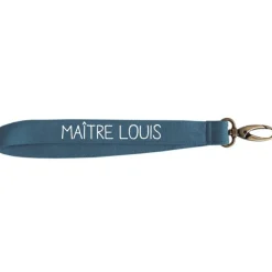 Porte clés court bleu pétrole (personnalisable)|Les Griottes Discount