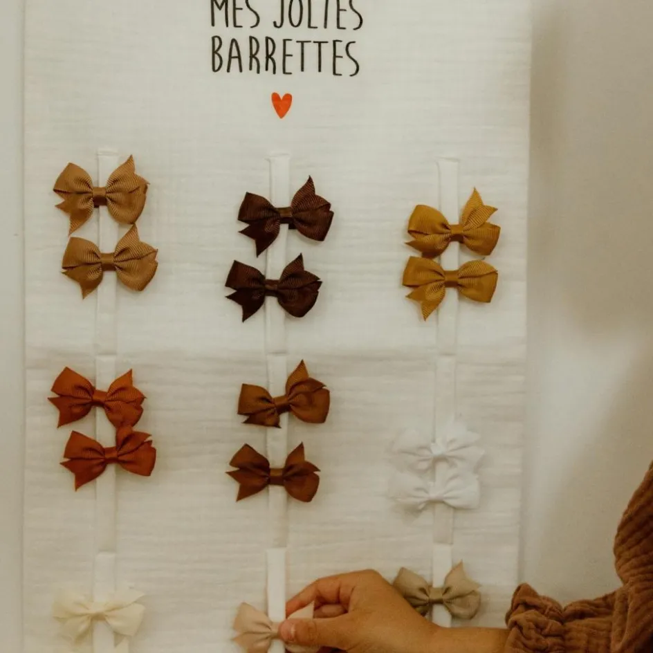 Porte-barrettes Gaze Ecru (personnalisable)|Atelier Wagram Online