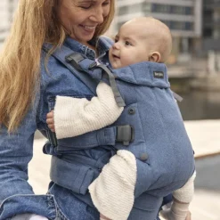 Clearance BabyBjörn Porte-bébé Harmony Mélange Tissé Chiné Bleu