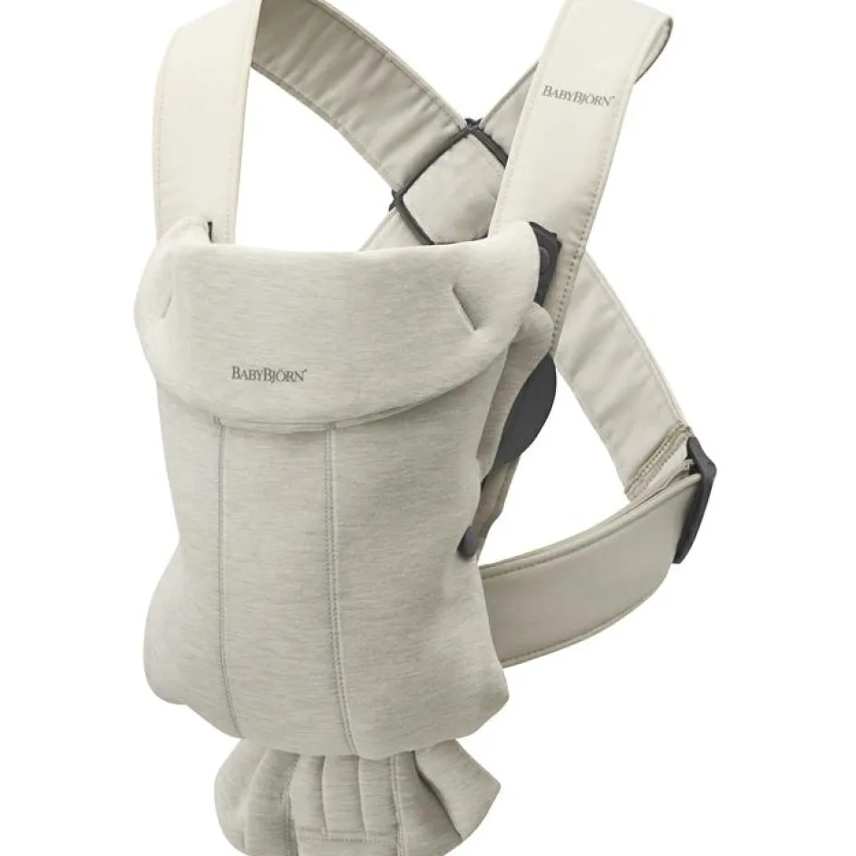 Porte-bébé Mini en jersey 3D beige clair|BabyBjörn Outlet