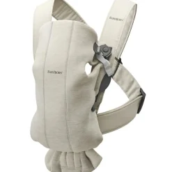 Porte-bébé Mini en jersey 3D beige clair|BabyBjörn Outlet