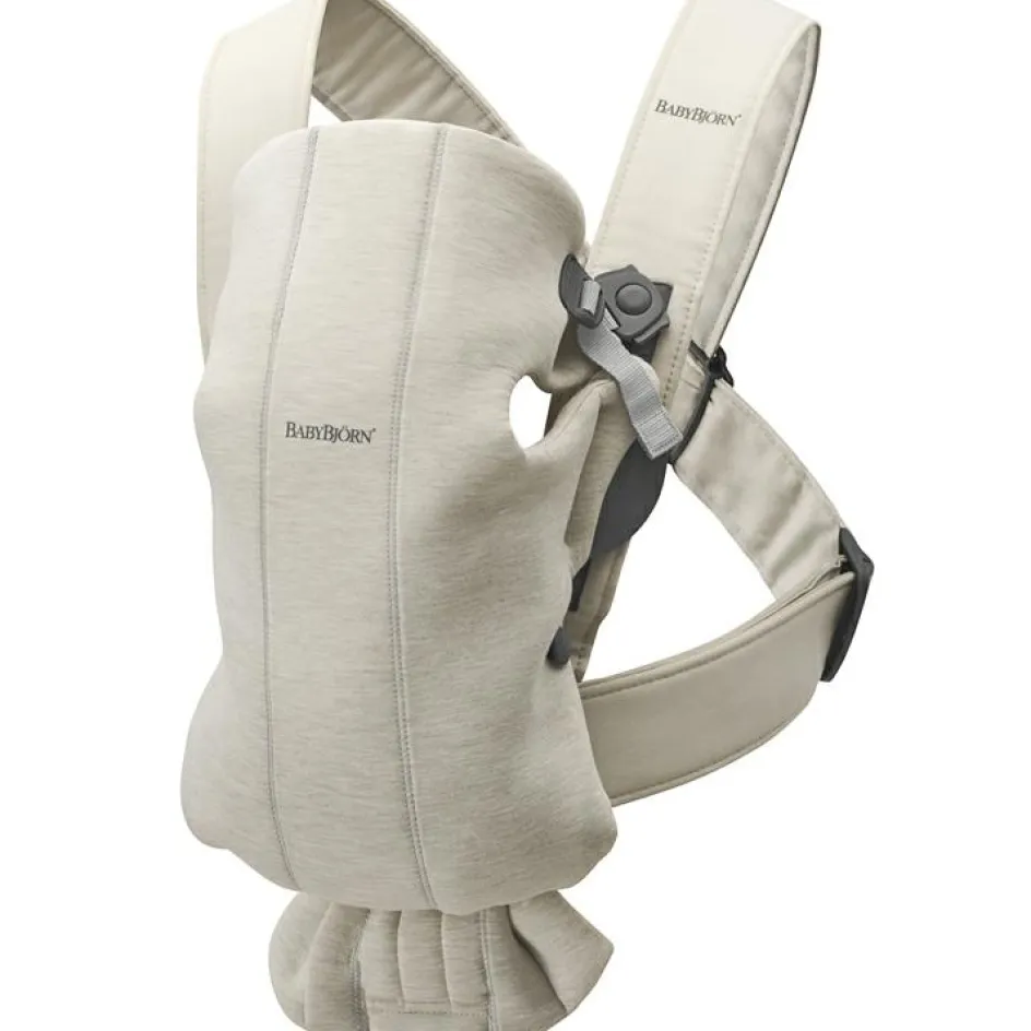Porte-bébé Mini en jersey 3D beige clair|BabyBjörn Outlet