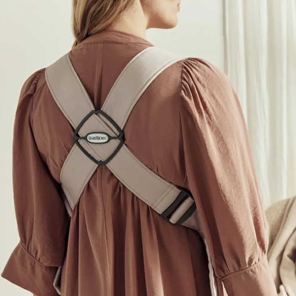 Porte-bébé Mini en jersey 3D beige clair|BabyBjörn Outlet