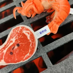 Bazuuyu Porte-clé peluche Barbecue Côtelette (8 cm)