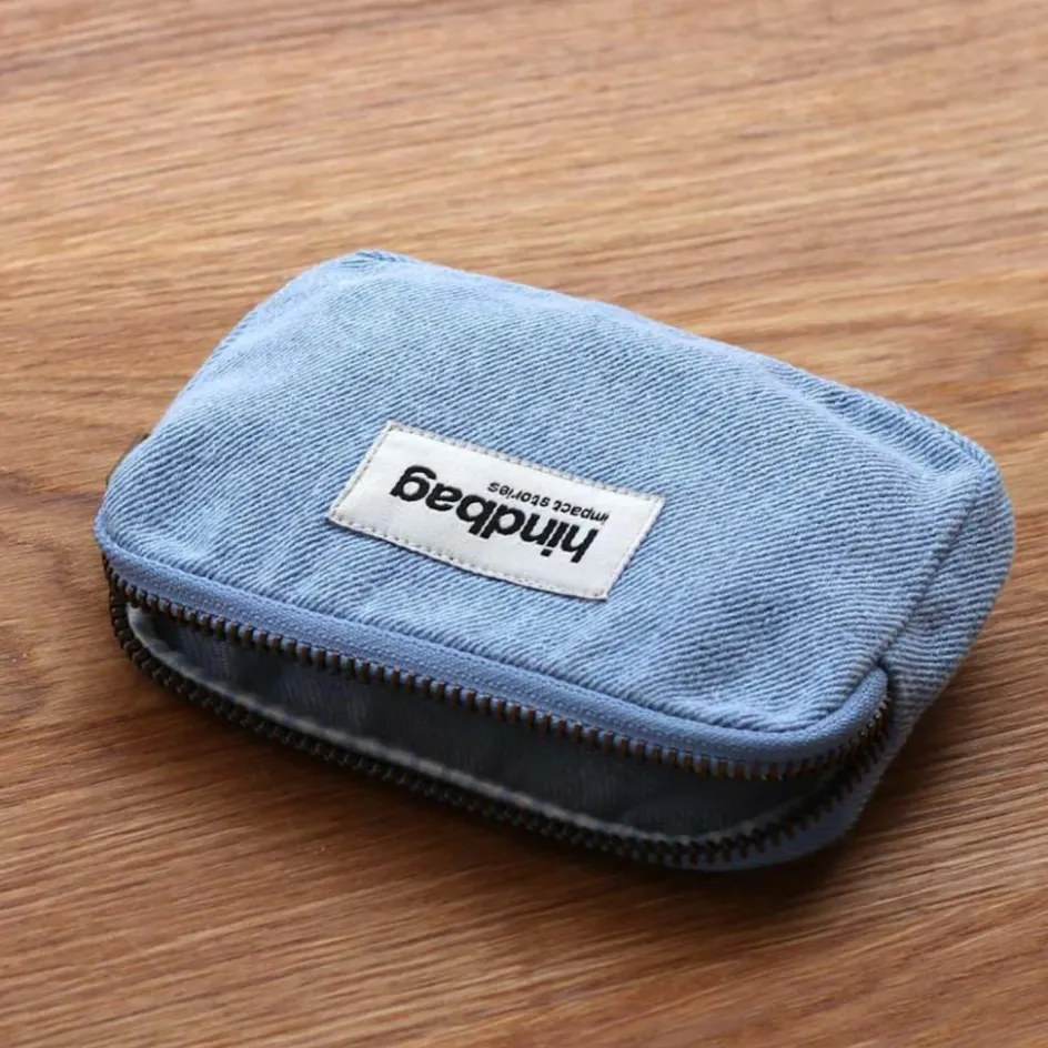 Online Hindbag Porte-monnaie Lili Denim Bleu