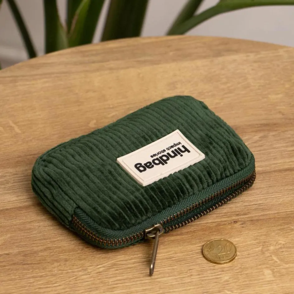 Discount Hindbag Porte-monnaie Lili Velours Sapin