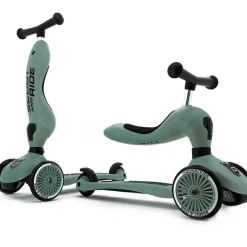 Hot Scoot and ride Porteur évolutif en trottinette Highwaykick 1 vert forêt - Reconditionné