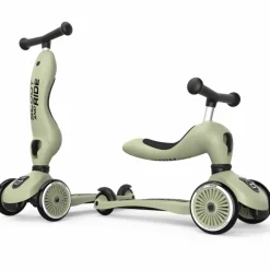 Hot Scoot and ride Porteur évolutif en trottinette Highwaykick 1 Olive