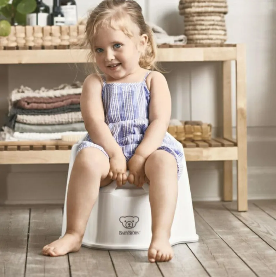 Pot bébé fauteuil blanc et gris|BabyBjörn New