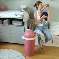 Best Kindsgut Poubelle à couches Baleine Rose foncé