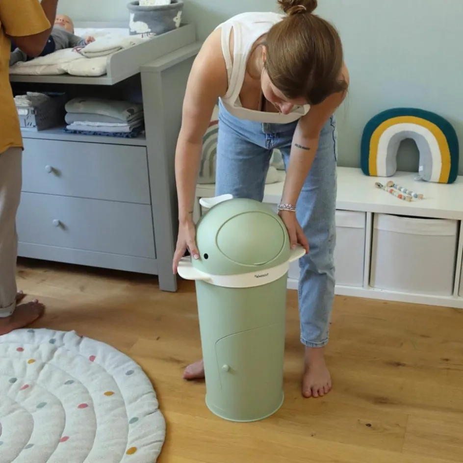 New Kindsgut Poubelle à couches Baleine Pistache