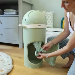 New Kindsgut Poubelle à couches Baleine Pistache