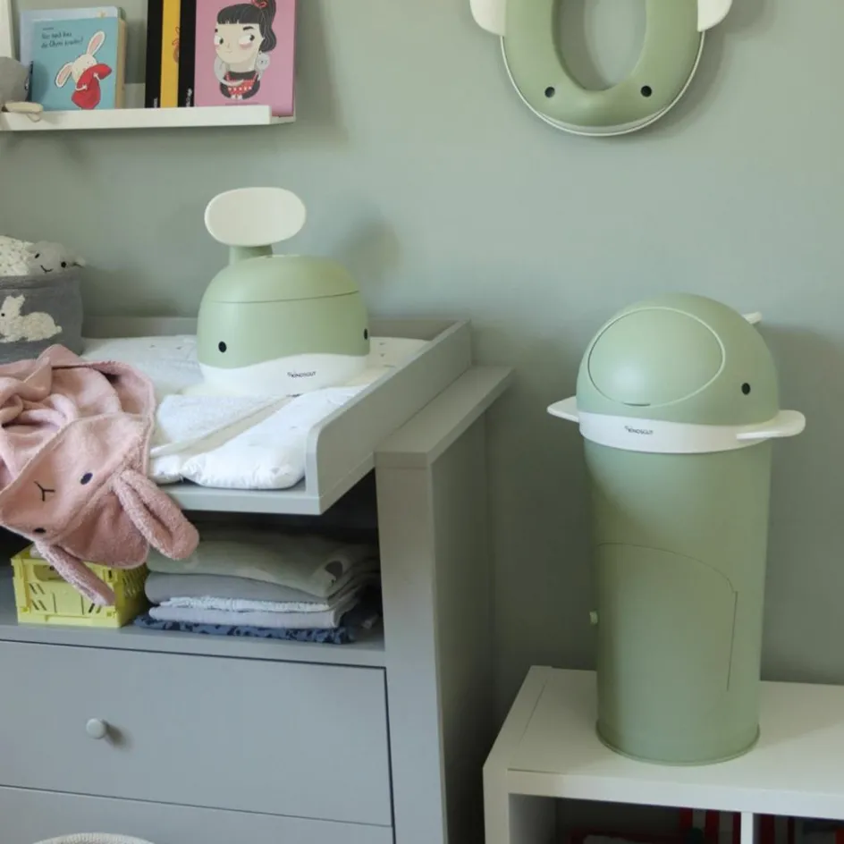 New Kindsgut Poubelle à couches Baleine Pistache