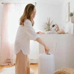 Poubelle à couches Dress up blanc laqué|Angelcare New