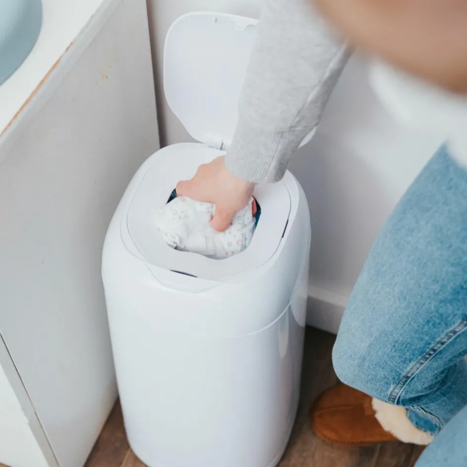 Poubelle à couches Dress up blanc laqué|Angelcare New