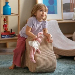 Pouf Cloud Brown Sugar velours côtelé|Wigiwama Best