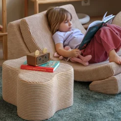 Pouf Cloud Brown Sugar velours côtelé|Wigiwama Best