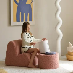 New Wigiwama Pouf Guava Pink molletonné