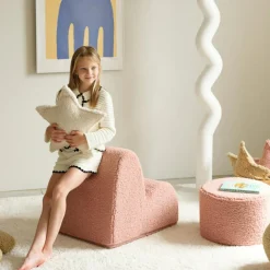 New Wigiwama Pouf Guava Pink molletonné