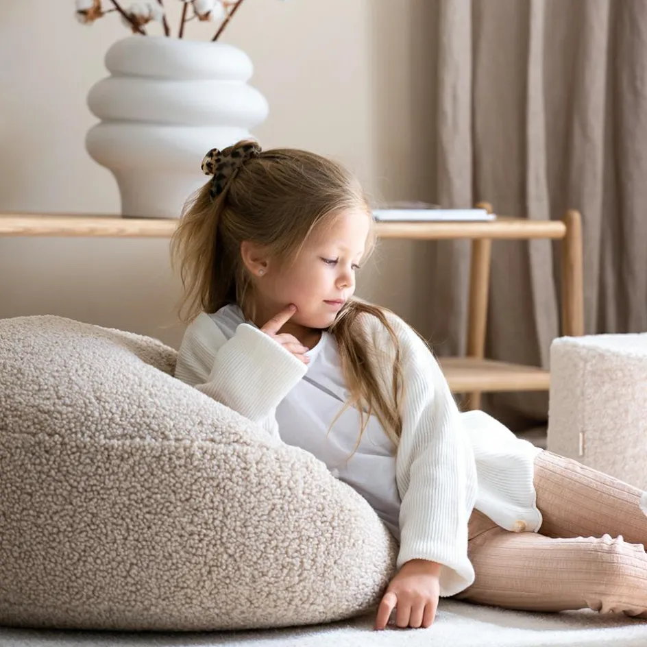 Hot Wigiwama Pouf Ottoman Biscuit molletonné