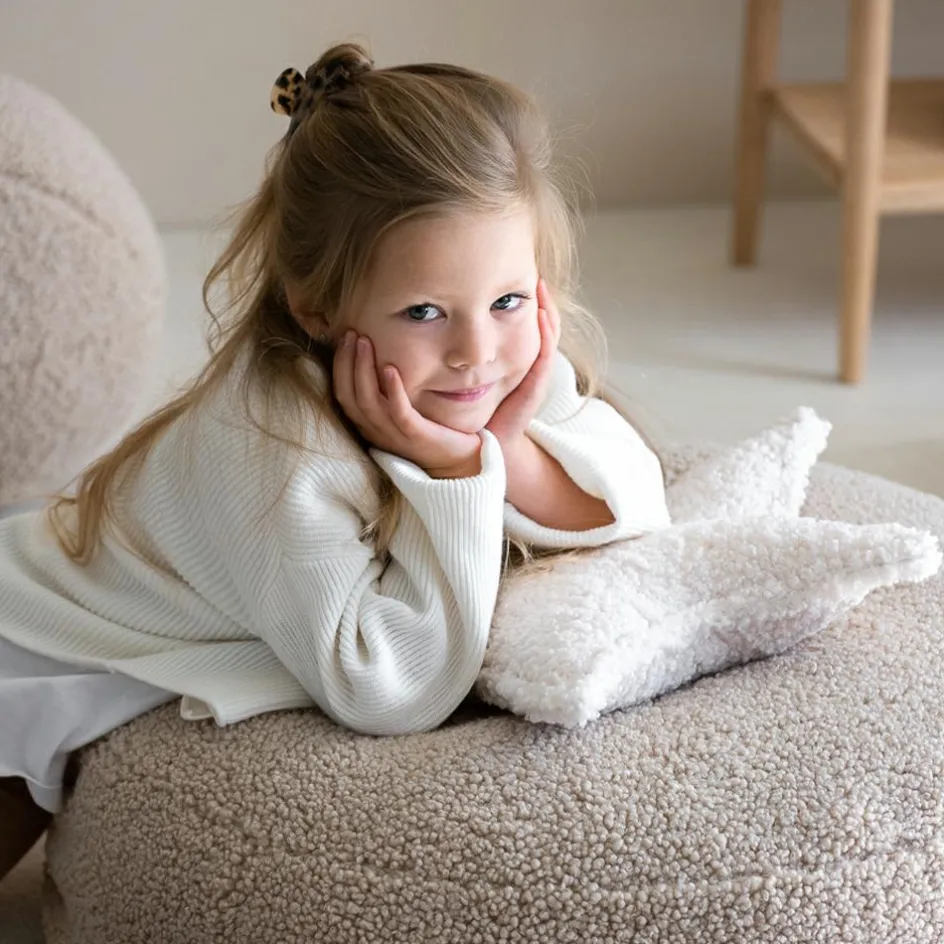 Hot Wigiwama Pouf Ottoman Biscuit molletonné