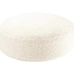Pouf Ottoman Cream White molletonné|Wigiwama Best