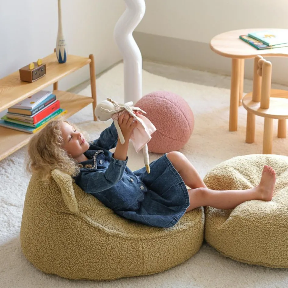 Online Wigiwama Pouf Ottoman Matcha molletonné