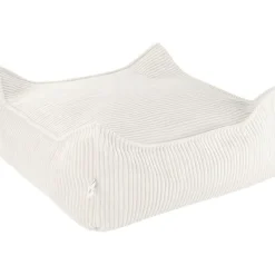 Clearance Wigiwama Pouf Ottoman Square Marshmallow velours côtelé
