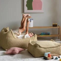 Pouf Ottoman Square Matcha molletonné|Wigiwama New