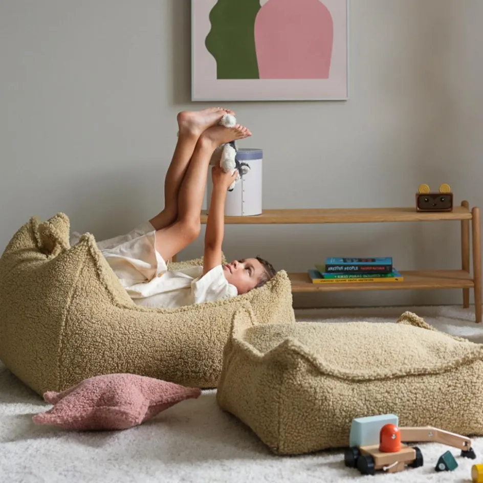 Pouf Ottoman Square Matcha molletonné|Wigiwama New