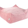 Pouf Ottoman Square Pink Mouse velours côtelé|Wigiwama Best