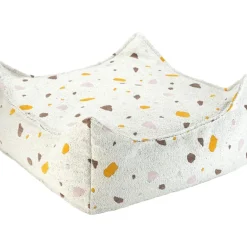 Pouf Ottoman Square Terrazzo Marble|Wigiwama