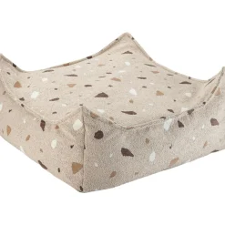 Pouf Ottoman Square Terrazzo Sand|Wigiwama