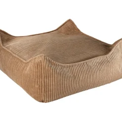 Pouf Ottoman Square Toffee velours côtelé|Wigiwama