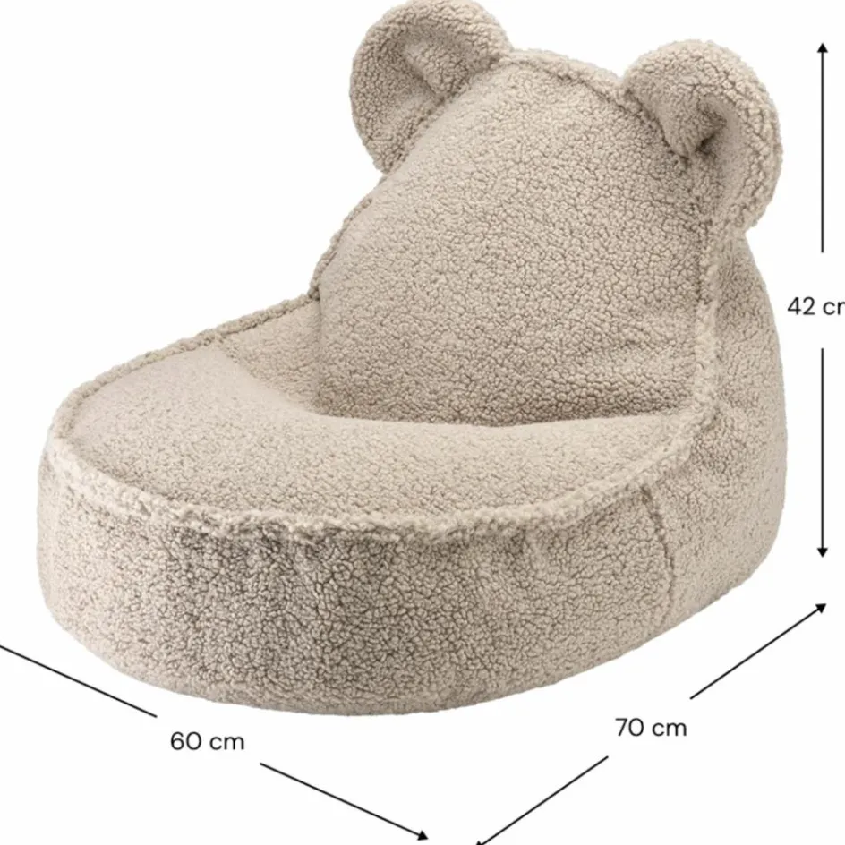 Pouf ours Biscuit molletonné|Wigiwama Outlet