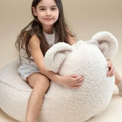 Outlet Wigiwama Pouf ours Cream White molletonné