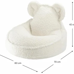 Outlet Wigiwama Pouf ours Cream White molletonné